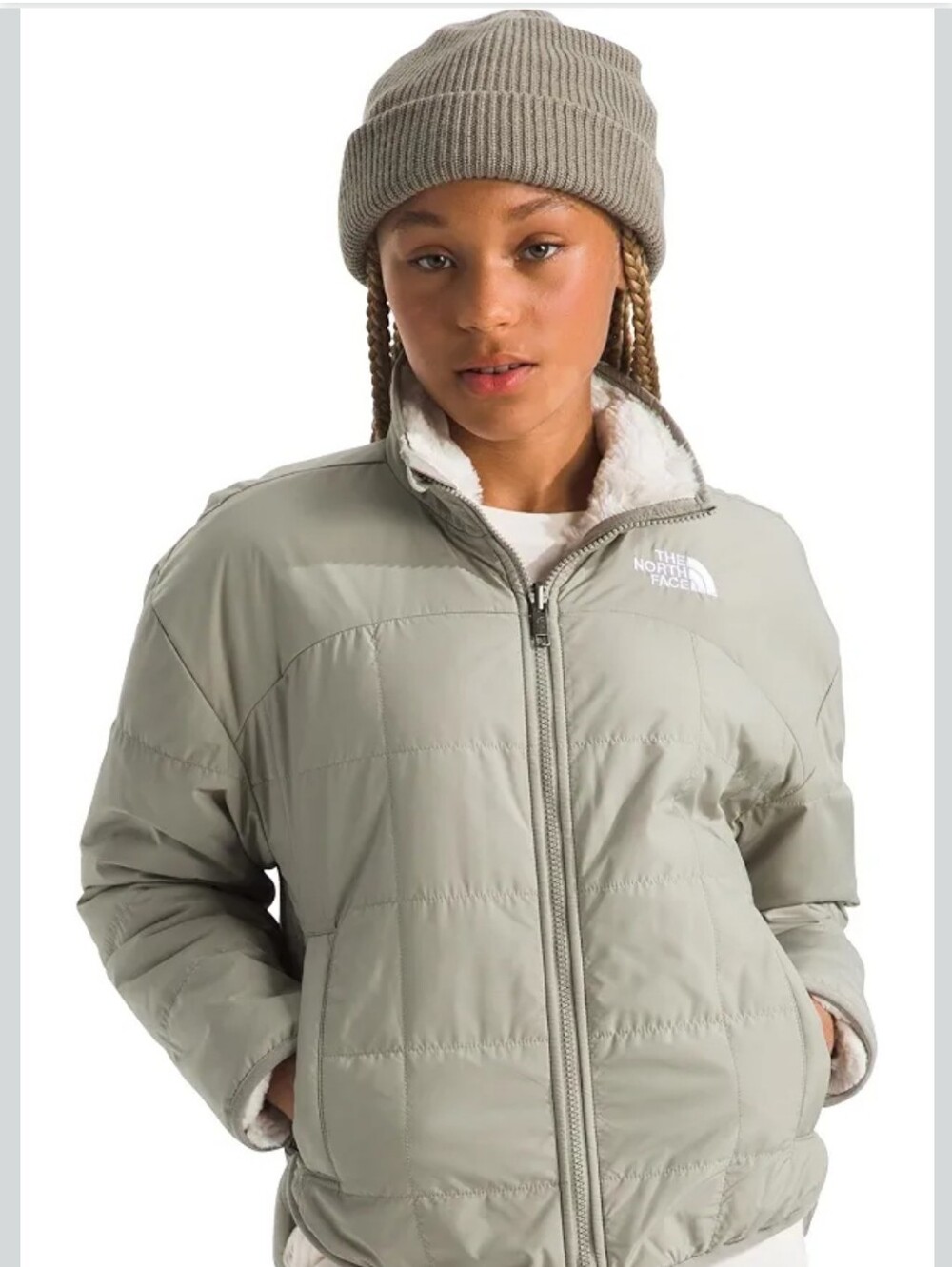THE NORTH FACE Girls Reversible Shasta Full Zip Jacket | Puffer Coat